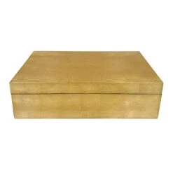 13IN LACQUER RECT GOLD BOX