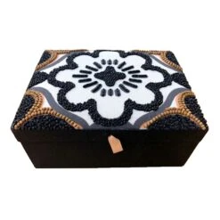 4x7in Black Fabric Box