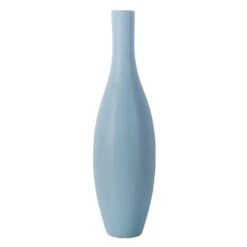 Blue Ceramic Vase, 17"