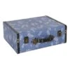 Blue Printed Luggage Box Decor, 13x9