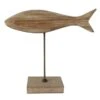 Brown Wooden Fish Figurine, 13.5"