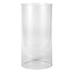 Clear Glass Open Ended Hurricane, 17"