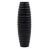 Crosby St Black Faux Wood Vase, 16"