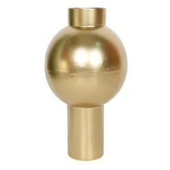 Crosby St Gold Metal Vase, 13.95"