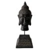 Found & Fable Grey Buddha Head Figurine, 12"
