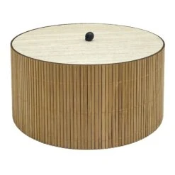 Found & Fable Lidded Bamboo Box, 4x7