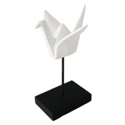 Found & Fable White Origami Design Figurine, 10"