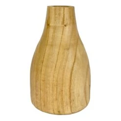 Found & Fable Wooden Vase, 9"