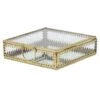 Glass Box Decor With Gold Heirloom Rim, 5"