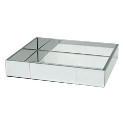 Glass Mirror Tray, 10.5"