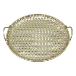 Grace Mitchell Gold Hammered Metal Tray, 18.5"