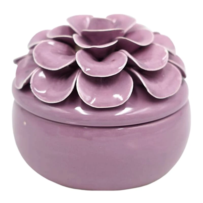 Grace Mitchell Purple Floral Jewelry Box, 4" 1 Grace Mitchell Purple Floral Jewelry Box, 4"