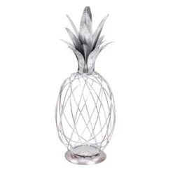 Grace Mitchell Silver Wire Pineapple Decor, 12"