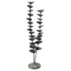 Grey Metal Plant Sculpture, 20"