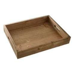 Honeybloom Brown Wood Decorative Tray, 18x14