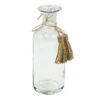 Honeybloom Clear Glass Tassel Vase, 8.5"