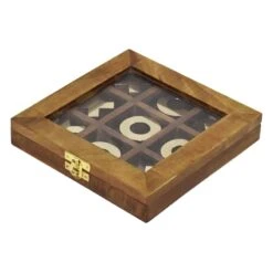Honeybloom Wooden Tic Tac Toe Game, 7"