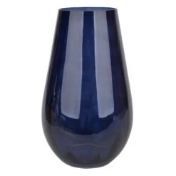Laila Ali Blue Glass Vase, 9"