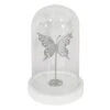 Laila Ali Butterfly In Glass Cloche, 10.5"