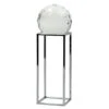 Laila Ali Crystal Ball With Chrome Box Metal Base, 11"