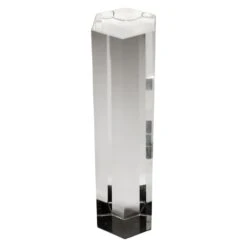 Laila Ali Glass Crystal Pillar, 8"