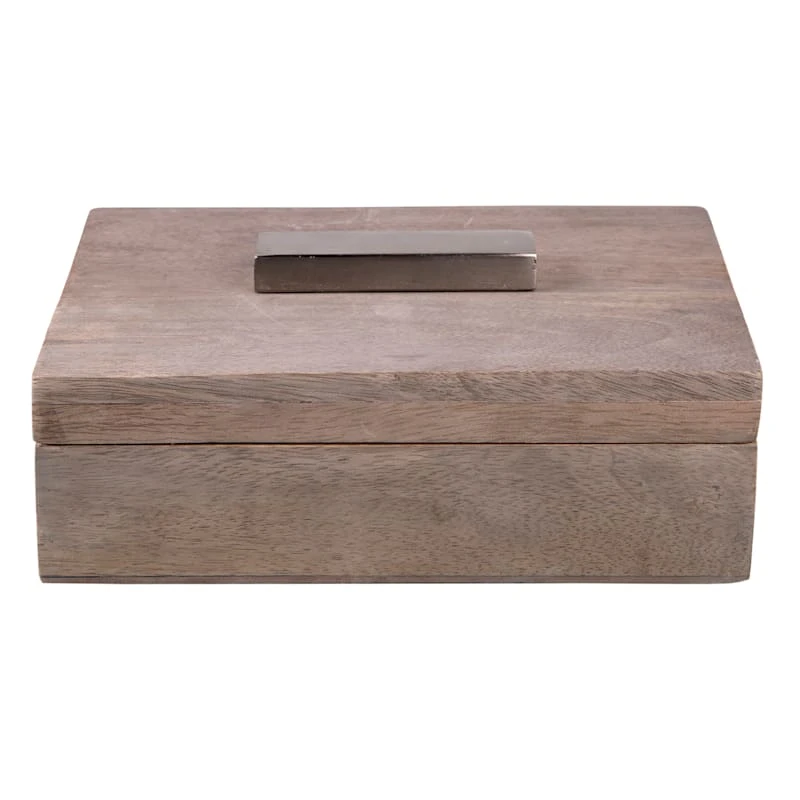 Laila Ali Grey Box With Metal Handle, 8x6 1 Laila Ali Grey Box With Metal Handle, 8x6
