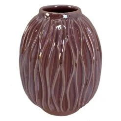 Laila Ali Purple Ceramic Vase, 8"