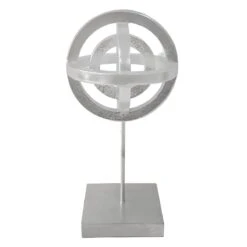 Laila Ali Silver 4-Ring Modern Figurine, 11.2"