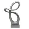 Laila Ali Silver Abstract Swirl Figurine, 15"