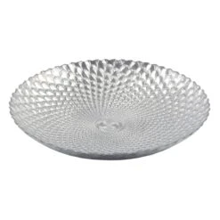 Laila Ali Silver Glass Bowl, 16"