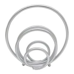 Laila Ali Silver Metal Circle Figurine, 12"