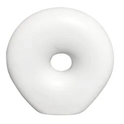 Laila Ali White Ceramic Round Sculpture, 8"