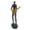 Matte Black & Gold Guitarist, 13"