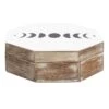 Moon Phases Hexagon Box, 8.5"