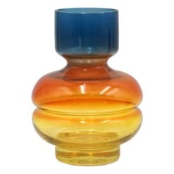 Multicolor Glass Vase, 6"