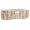 Neutral Water Hyacinth Striped Decorative Box, 13x7