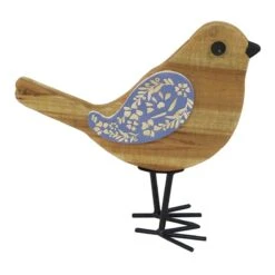 Printed Wooden Bird Figurine, 10"