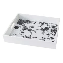 Providence Black & White Printed Decorative Tray, 16"