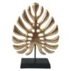 Providence Gold Palm Frond Leaf Figurine, 10.5"