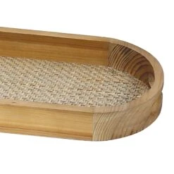 New Release -Home Decoration Store providence oval wooden tray small 1