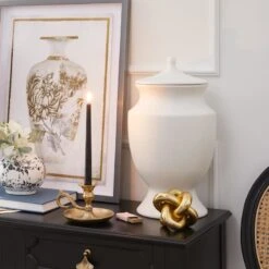 Providence White Ceramic Ginger Jar, 17.7" -Home Decoration Store providence white ceramic ginger jar 17.7 2