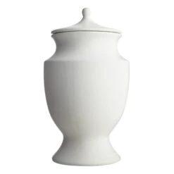 Providence White Ceramic Ginger Jar, 17.7"