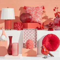 Red Bamboo Bowl, 13.5" -Home Decoration Store red bamboo bowl 13.5 2