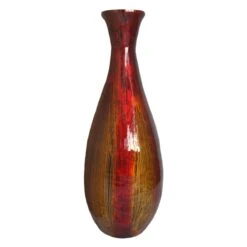 Red Bamboo Vase, 24"