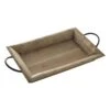 Rustic Wood Tray With Metal Handles, 21x11