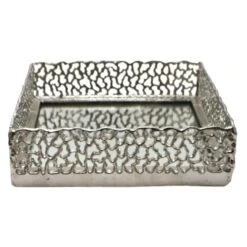 Silver Mirror Decorative Tray, 11"