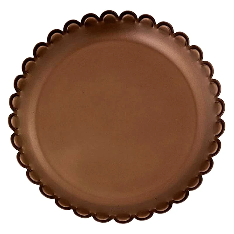 Tracey Boyd Antiqued Brass Platter, 9" 3 Tracey Boyd Antiqued Brass Platter, 9" - Image 3