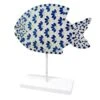Tracey Boyd Blue Mosaic Greek Fish Table Decor, 14"