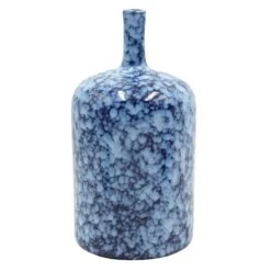 Tracey Boyd Blue Splatter Ceramic Vase, 9.5"