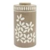 Tracey Boyd Brown Floral Ceramic Jar, 8"